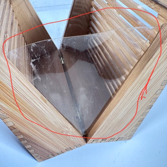 Asos Design Triangular Natural Bamboo Beaded Handled Bag Crossbody - Picture 10 of 11